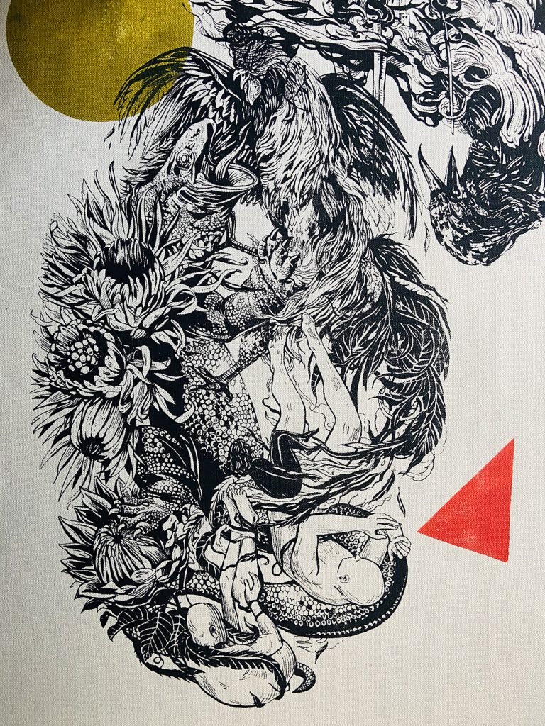 Drowned World 1, Banner (detail)