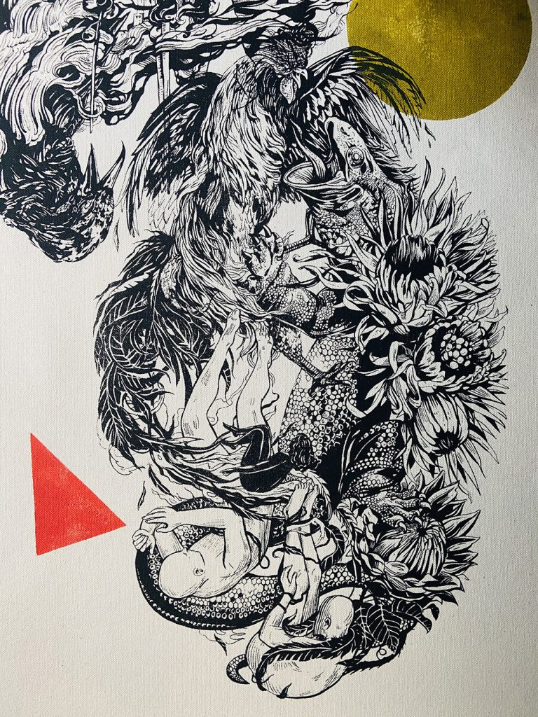 Drowned World 2, Banner (detail)